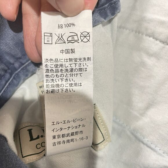 L.L. Bean Comfort Waist Cargo Pants Men’s Size 36 x 32 Blue Vtg Cotton LL Bean - Picture 7 of 9